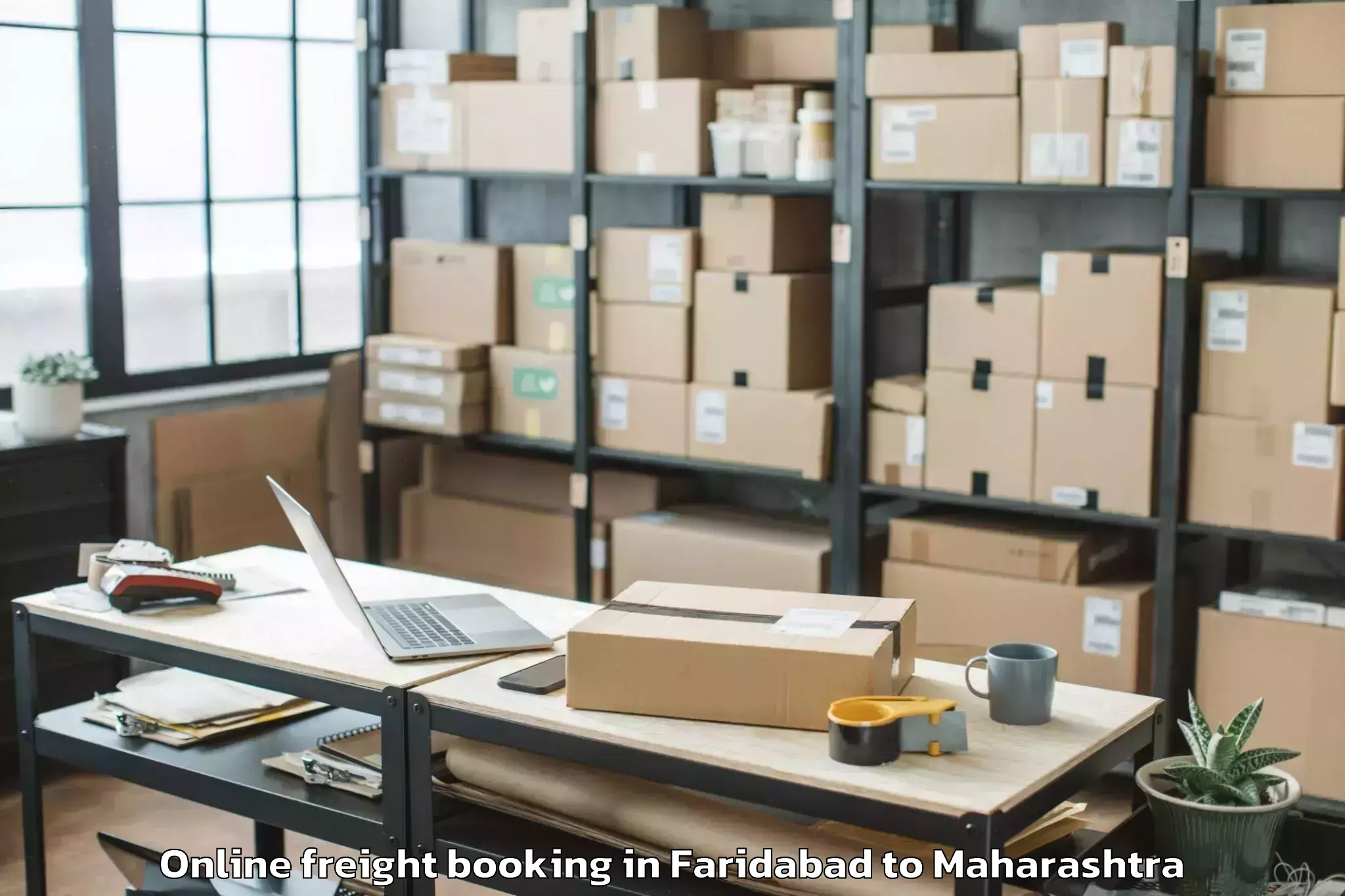 Trusted Faridabad to Taloda Online Freight Booking